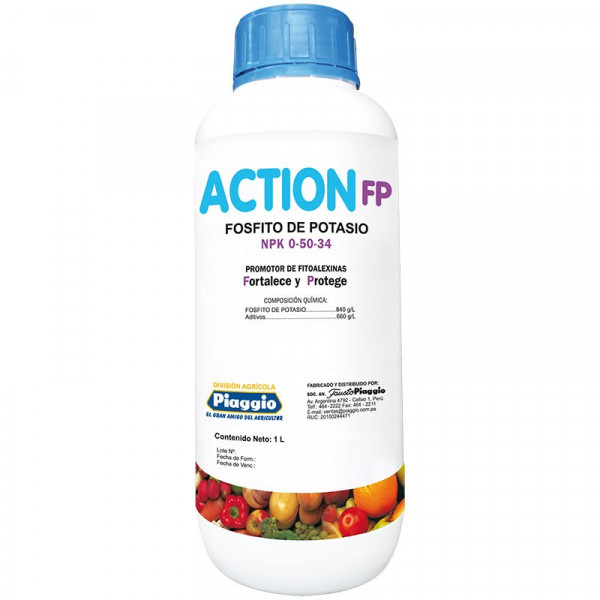 Action 1L fco, Fosfito Potasio, favorece produccion de fitoalexinas, 20316 SAFP