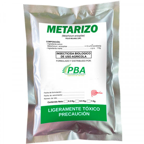 Metarizo WP 200gr, Insecticidas biologicos Metarhizium anisopliae, PBA