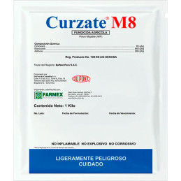 Curzate M8 1Kg, Cymoxanil+Mancozeb Fungicida Sistemico Contacto Preventivo Curativo, Corteva