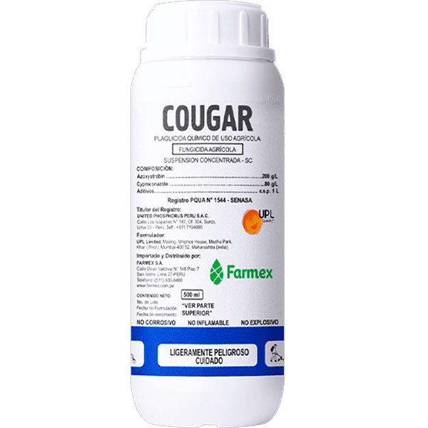 Cougar 500ml, Azoxystrobin+Cyproconazole Insecticida Sistemico Contacto, UPL