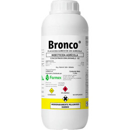 Bronco 1L, Alpha-cypermethrin+Chlorpyrifos Insecticida Accion Contacto Ingestion, Farmex