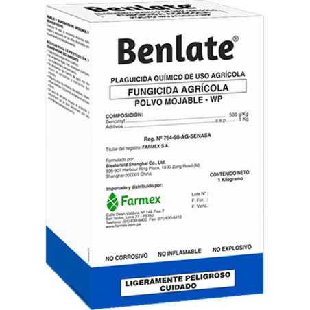 Benlate 1kg, Benomyl Fungicida Sistemico Protectante Curativo, Farmex