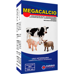 Megacalcio 500ml, Reconstituyente Suplemento Calcio Inyectable, Farbio