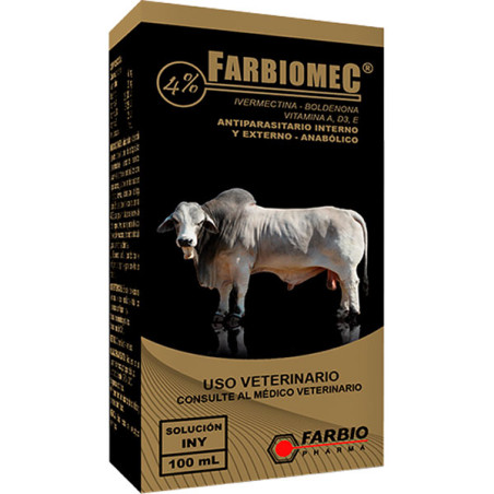 Farbiomec 4% 500ml, Antiparasitario Interno Externo Inyectable, Farbio