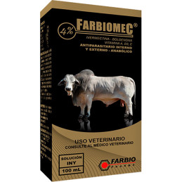 Farbiomec 4% 50ml, Antiparasitario Interno Externo Inyectable, Farbio