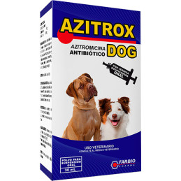 Azitrox DOG 30ml, Azitromicina Antibiotico Amplio Espectro Administracion Oral, Farbio
