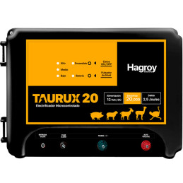 Cerco Electrico Ganadero 20KM Electrificador Energizador a Bateria Hagroy HG-TAURUX20K