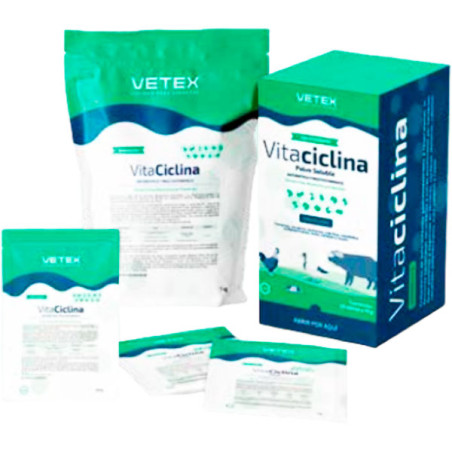 Vitaciclina 1Kg, Tetraciclina Clorhidrato Neomicina Sulfato Vitaminas Antibiotico Administracion Oral, Vetex