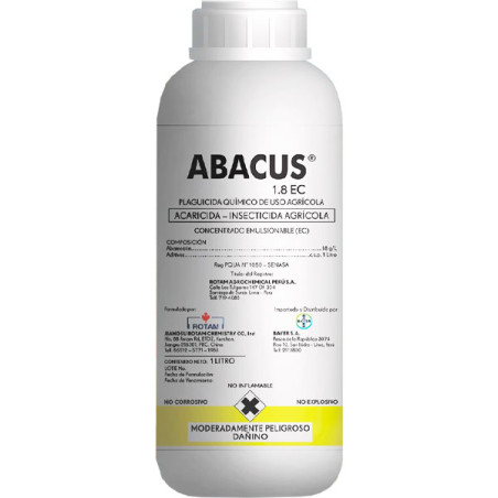 Abacus 1L, Abamectina Acaricida Accion Contacto Ingestion Traslaminar, Bayer