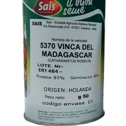 Semilla Vinca de Madagascar 50gr, Semilla Catharabthus roseus Flores Maceta, SAIS