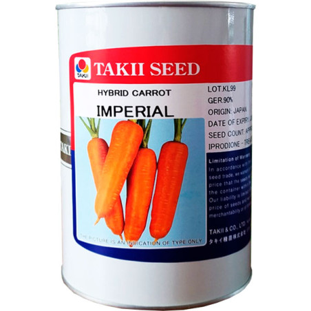 Zanahoria Imperial 300gr, Semillas de Zanahoria Hibrido F1, Takii