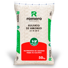 Sulfato de Amonio 50Kg, Fertilizante Agricola Granulado Nitrogeno Azufre, Romero