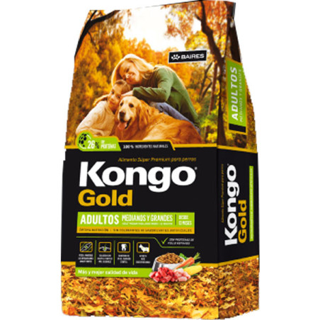  Kongo Gold Adultos 15Kg, Alimento Premium Caninos Adultos Medianos Grandes, Kongo 152.542373 Kongo Gold Adultos 15Kg, Alimento 