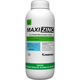 Maxi Zinc 1L Frasco Cajax12, Zinc SC Fertilizante Liquido Uso Foliar Fertirriego, Montana