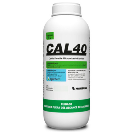  Cal40 1L, Calcio SC Fertilizante Liquido Uso Foliar Fertirriego Protector Solar, Montana 46.610169 Cal40 1L, Calcio SC Fertiliz