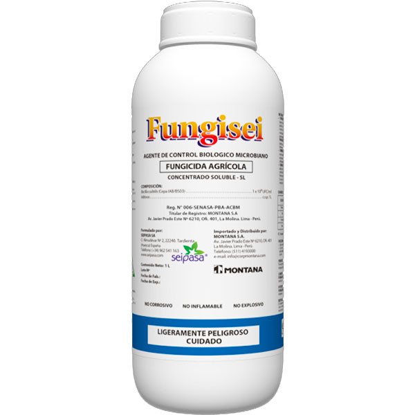 Fungisei 1L Frasco Cajax12, Bacillus subtilis Cepa IAB BS03 Fungicida Biologico Accion Contacto, Montana