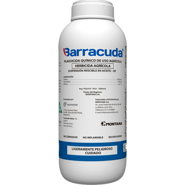 Barracuda 1L Frasco Cajax12, Atrazina+Nicosulfuron Herbicida Sistemico Post emergente, Montana