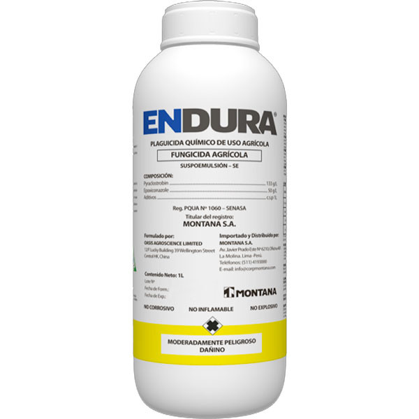 Endura 1L Frasco Cajax12, Pyraclostrobin+Epoxiconazole Fungicida Agricola Accion Preventivo Curativo, Montana