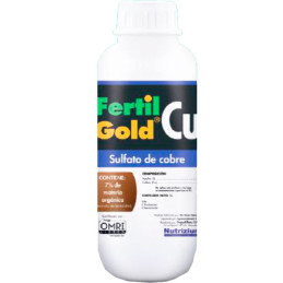 FertilGold Cu 1L Frasco Cajax12, Cobre Azufre Fertilizante Foliar, Avgust