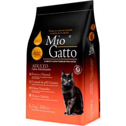 Mio Gatto Adulto 1.5Kg, Alimento Balanceado Gatos Adultos Esterilizados, Kiapsa Pet
