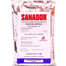 Sanador 1Kg, Fosetyl Aluminio Fungicida Agricola Preventivo Curativo, Drokasa