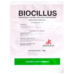 Biocillus 1Kg, Bacillus thurigiensis var. Kurstaki Insecticida Biologico, Drokasa