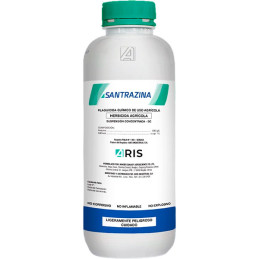 Santrazina 1L, Atrazina Herbicida Sistemico Pre Post-emergente Hoja Ancha, ARIS