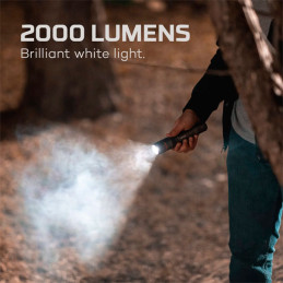 Linternas LED 2000 Lumenes Alta Potencia Alcance 259M Duracion 20H Bateria Litio, Davinci Aluminio NEBO NEB-FLT-0020-G
