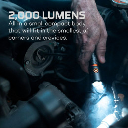 Linternas LED 2000 Lumenes Alta Potencia Alcance 200M Duracion 30H Bateria Litio, Torchy 2K Aluminio NEBO NEB-FLT-1006-G