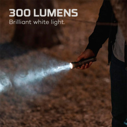 Linternas LED 300 Lumenes Alta Potencia Alcance 120M Duracion 30H Bateria Litio, Franklin Pivot Aluminio NEBO NEB-WLT-0023-G