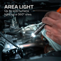 Linternas LED 500 Lumenes Alta Potencia Alcance 142M Duracion 8H Bateria Litio, Inspector Aluminio NEBO NEB-POC-1000-G