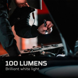 Linternas LED 100 Lumenes Alta Potencia Alcance 56M Duracion 4.5H 1 Pila AAA, Columbo Aluminio NEBO NEB-POC-0006-G