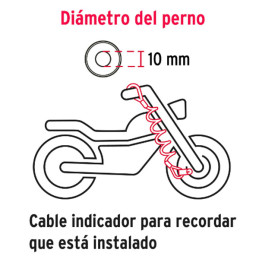 Candados para Motos 10mm Antiganzua Disc Lock Motocicleta Hermex 49623