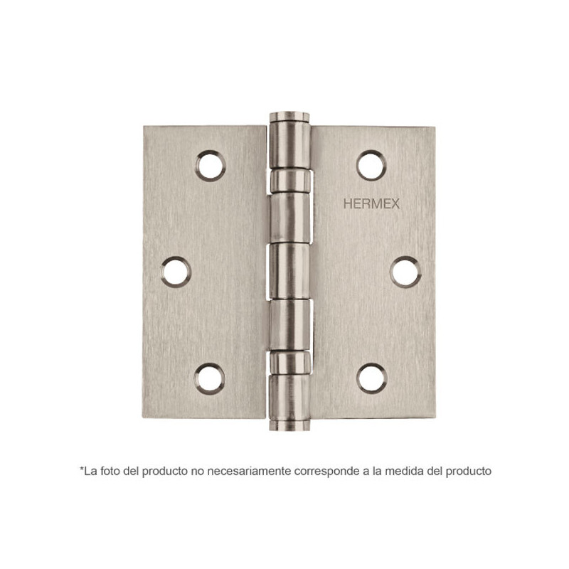  Bisagras cuadrada 4" Acero Inoxidable Capuchina CPlana 2.5mm Hermex 43229 11.864407 Bisagras cuadrada 4" Acero Inoxidable Capuc