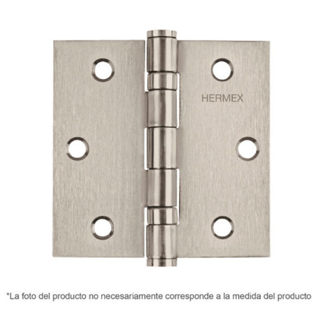  Bisagras cuadrada 4" Acero Inoxidable Capuchina CPlana 2.5mm Hermex 43229 11.864407 Bisagras cuadrada 4" Acero Inoxidable Capuc