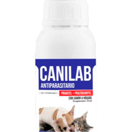 Canilab 120ml Praziquantel Pirantel base Antiparasitario Susp Oral, Labet