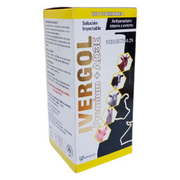 Ivergol Premium 250ml Ivermectina Vitamina AD3E Antiparasitario Inyectable, Labet