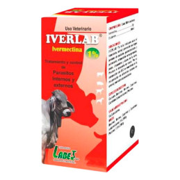 Iverlab 1% 20ml Ivermectina Antiparasitario Amplio Espectro Inyectable, Labet