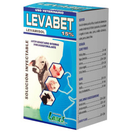Levabet 15% 20ml Levamisol Antiparasitario Sistemico Inyectable, Labet