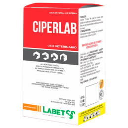 Ciperlab 1L Cipermetrina Uso Veterinario Antiparasitario Externo, Labet
