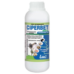 Ciperbet 20% 20ml Pack x 24und Cipermetrina Uso Veterinario Antiparasitario Externo, Labet