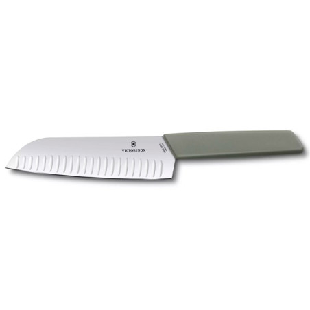Cuchillos de Chef 17cm Swiss Modern Santoku Verde Victorinox 6.9056.17K6B