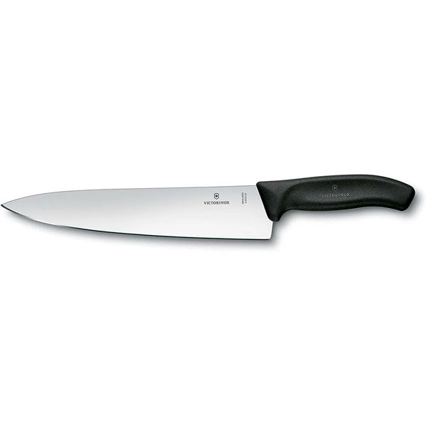 Cuchillos de Chef 25cm Swiss Classic Fibrox Ergonomico Negro Incluye Caja Victorinox 6.8003.25G