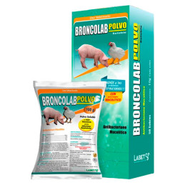 Broncolab 10gr Caja x 50Sobres Doxiciclina Tilosina tartato Bromhexina Antibiotico Polvo Soluble, Labet