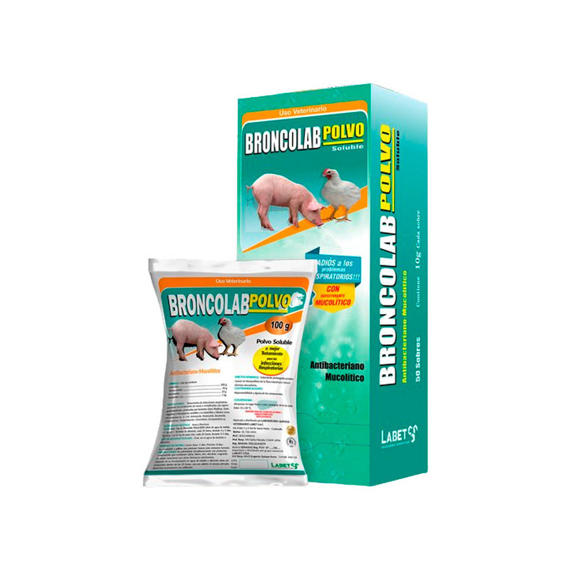  Broncolab 100gr Doxiciclina Tilosina tartato Bromhexina Antibiotico Polvo Soluble, Labet 32.20339 Broncolab 100gr Doxiciclina T