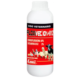 Floxivet 10%+B12 250ml Enrofloxacina Cianocobalamina Antibiotico Sol Oral, Labet