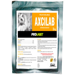 Axcilab 1Kg Amoxicilina thihidrato Ciprofloxacina Antibiotico Polvo Soluble, Labet