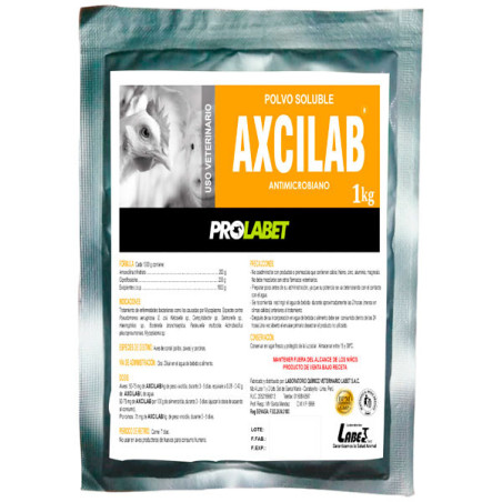  Axcilab 1Kg Amoxicilina thihidrato Ciprofloxacina Antibiotico Polvo Soluble, Labet 144.067797 Axcilab 1Kg Amoxicilina thihidrat