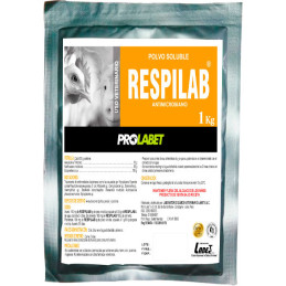 Respilab 1Kg Amoxicilina Trihidrato Norfloxacino nicotinato Antibiotico Polvo Soluble, Labet