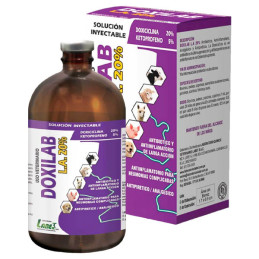  Doxilab LA 20% 20ml Doxiciclina hiclato Ketoprofeno Antibiotico Antiinflamatario Inyectable, Labet 15.254237 Doxilab LA 20% 20m